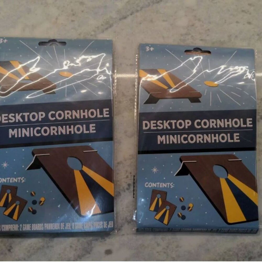 Mini Table Top Corn Hole Game Set Desktop Cornhole Cardboard